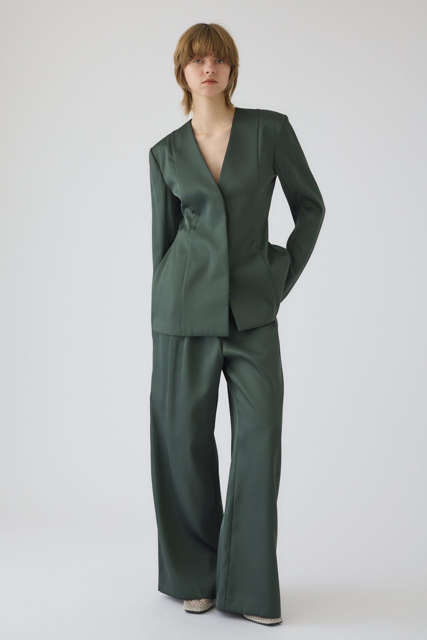 3/4 order start Hidden detail wide pants GRN 36