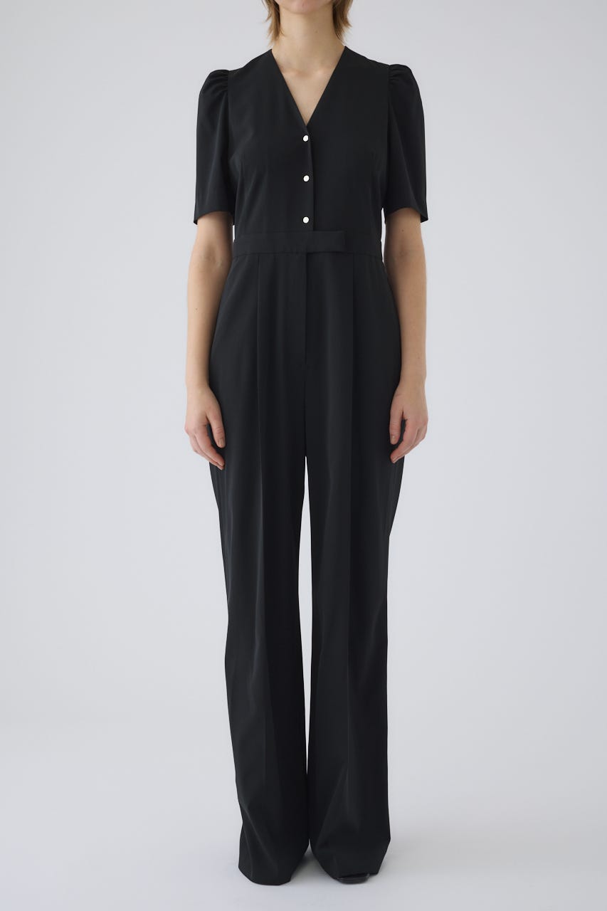 5/13- order start Puff sleeve solid jumpsuit BLK 36