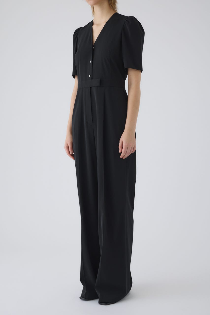 5/13- order start Puff sleeve solid jumpsuit BLK 36