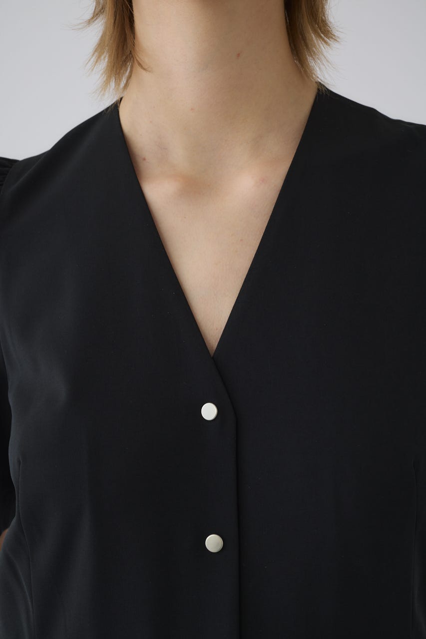 5/13- order start Puff sleeve solid jumpsuit BLK 36