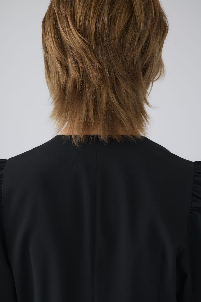 5/13- order start Puff sleeve solid jumpsuit BLK 36
