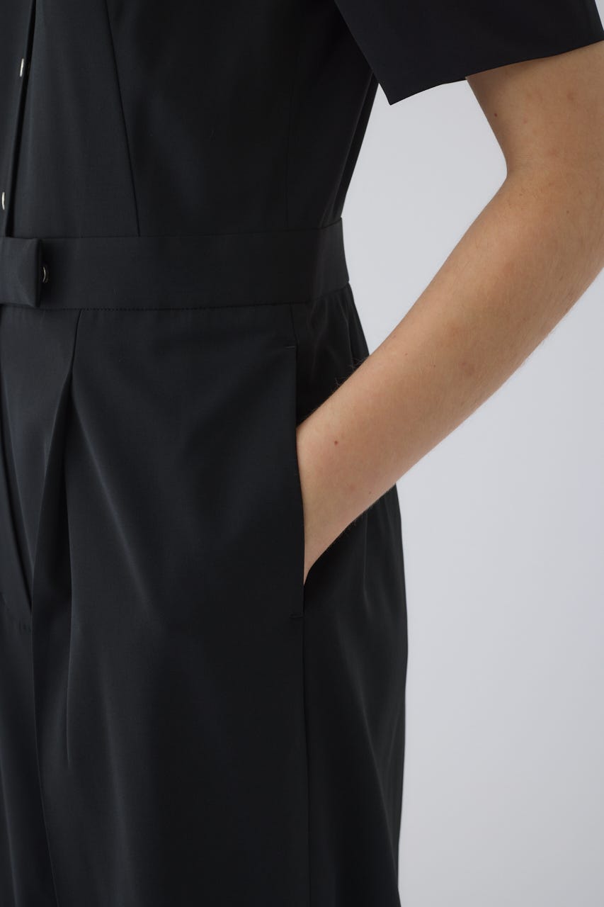 5/13- order start Puff sleeve solid jumpsuit BLK 36