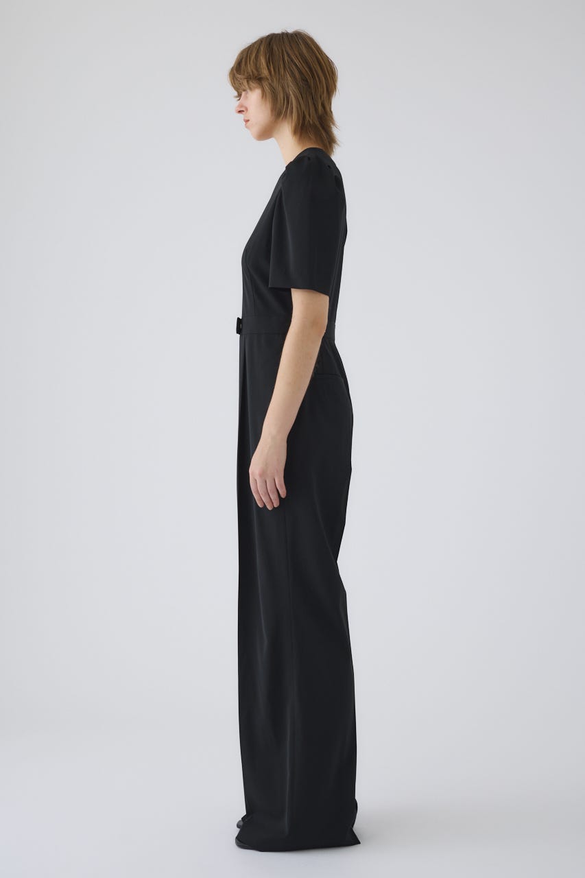 5/13- order start Puff sleeve solid jumpsuit BLK 36