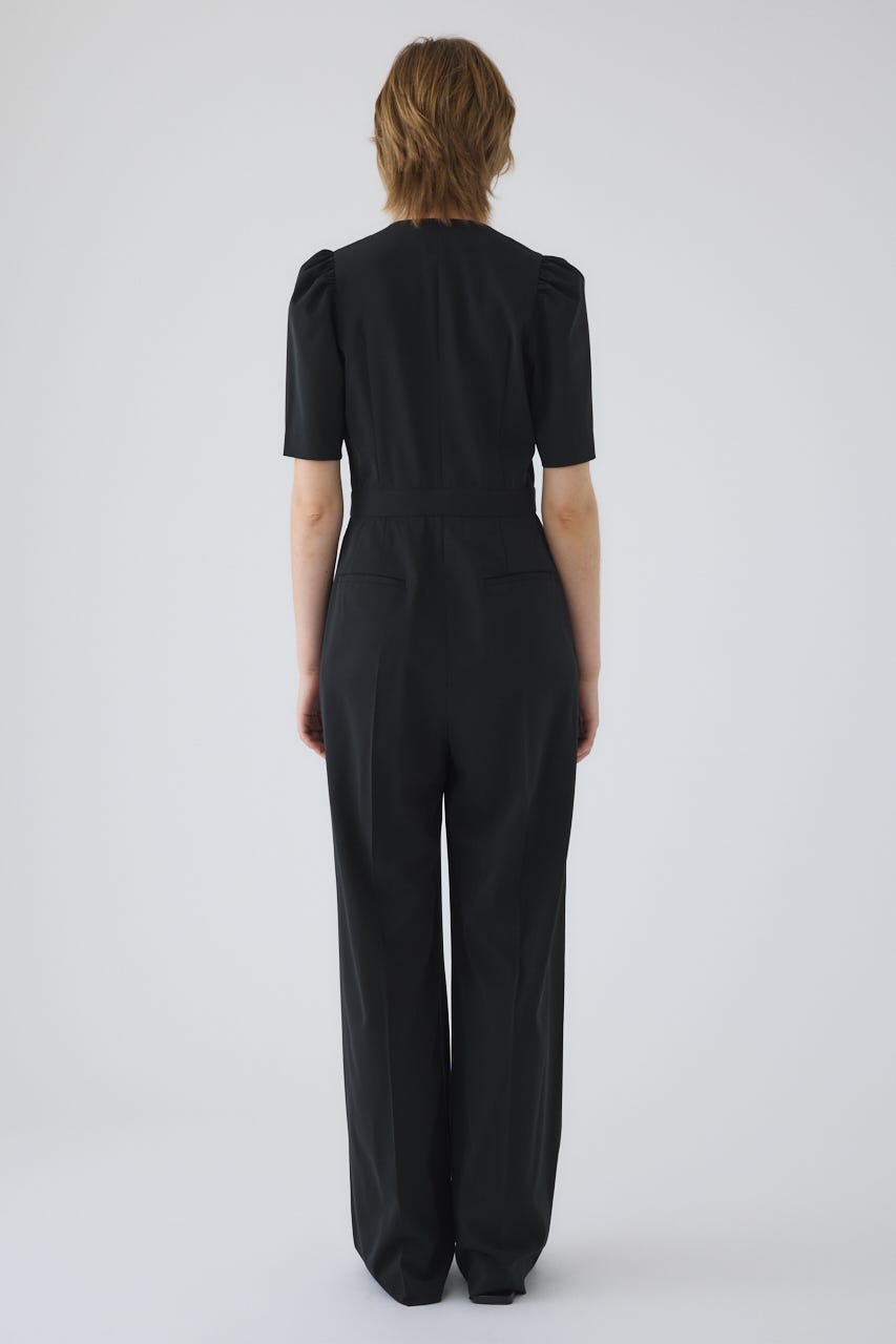 5/13- order start Puff sleeve solid jumpsuit BLK 36