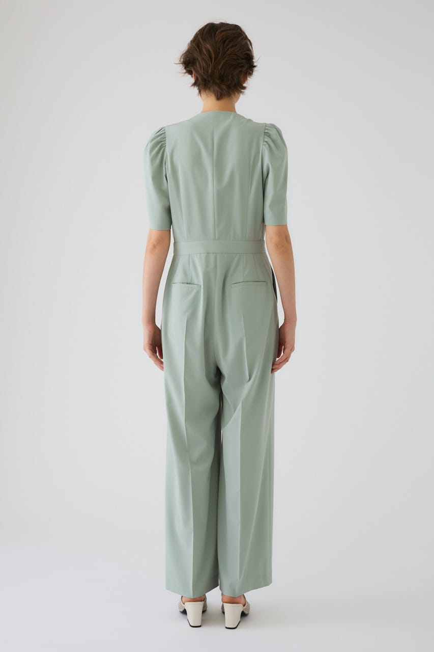 5/13- order start Puff sleeve solid jumpsuit L/GRN 36