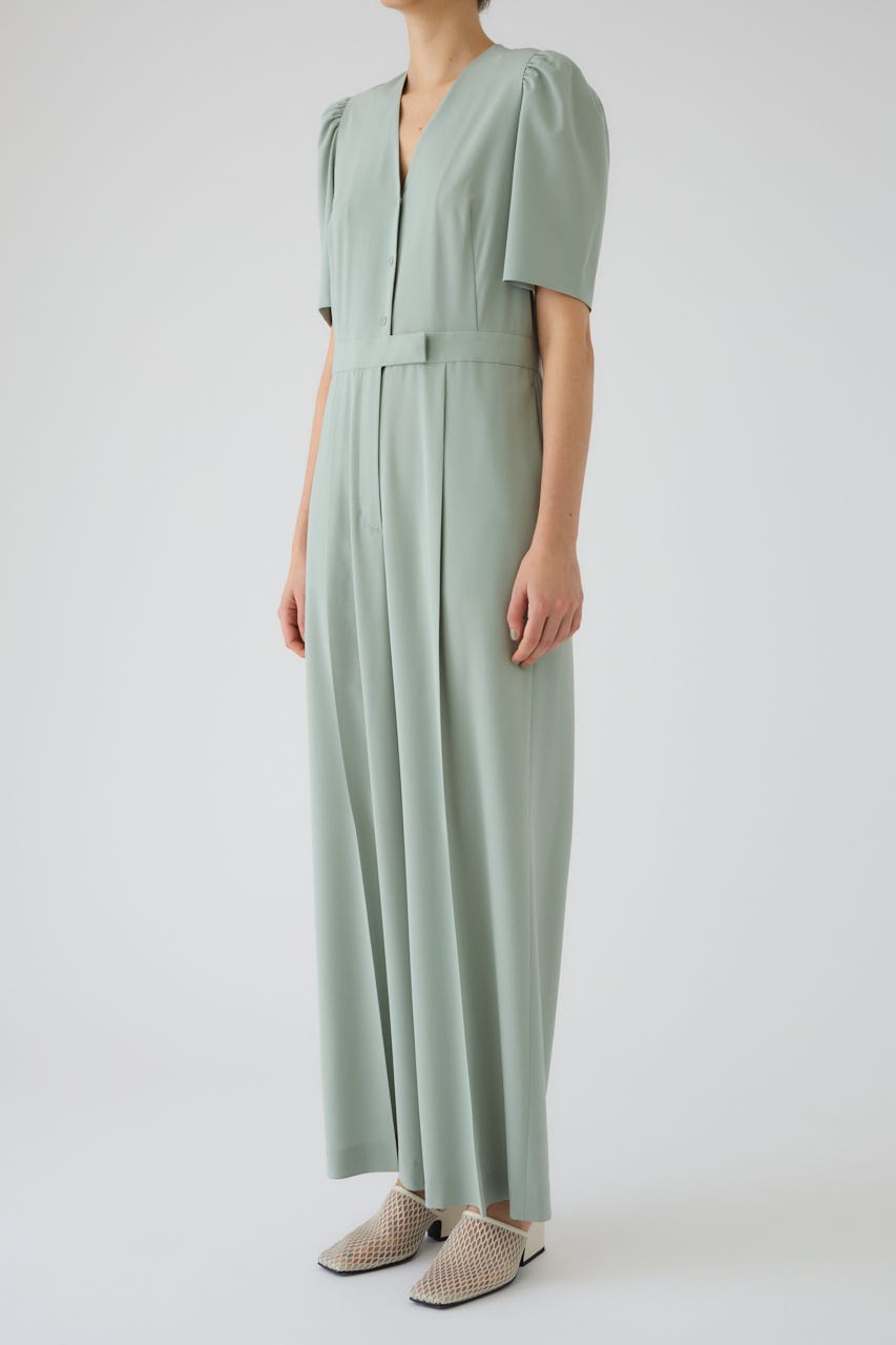 5/13- order start Puff sleeve solid jumpsuit L/GRN 36