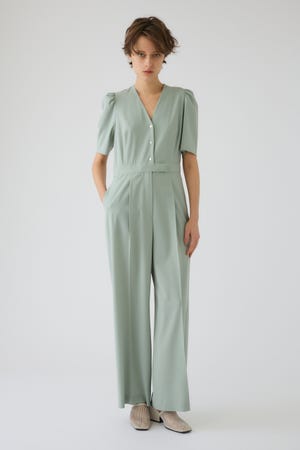 5/13- order start Puff sleeve solid jumpsuit