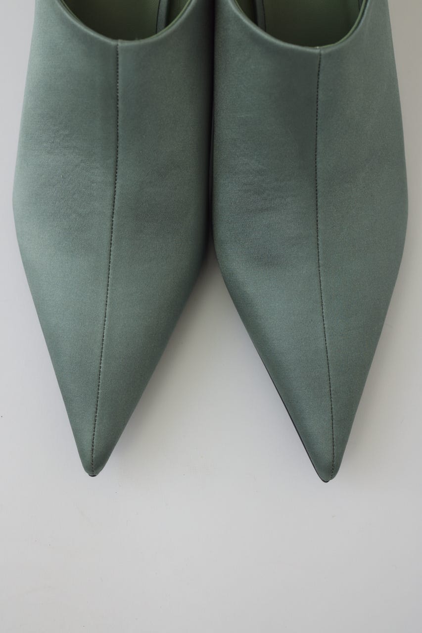1/1- order start Pointed satin mule L/KHA 38