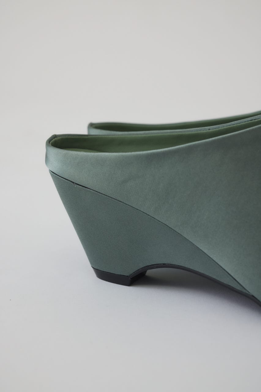 1/1- order start Pointed satin mule L/KHA 38