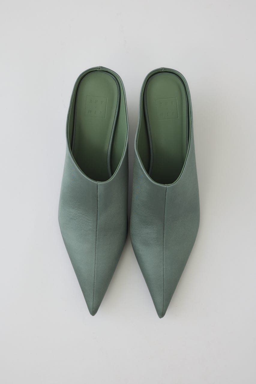 1/1- order start Pointed satin mule L/KHA 38