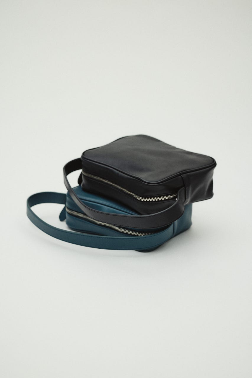 1/1- order start Boston leather mini bag D/BLU FREE