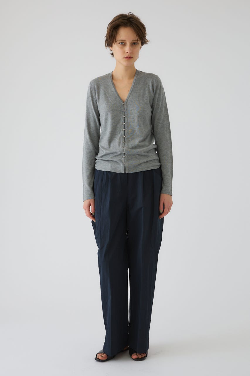 Many hook V neck tops GRY FREE