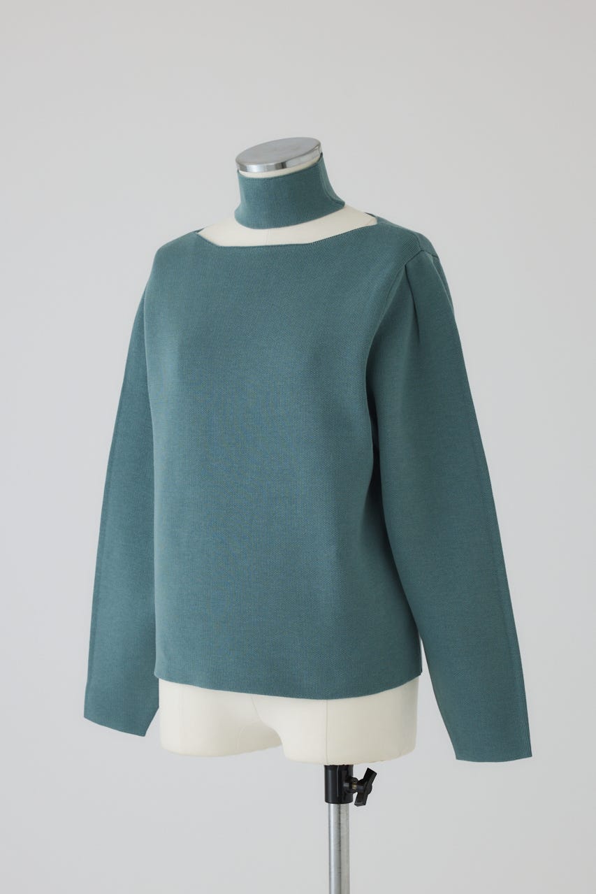 12/17- order start Neck parts knit tops BLU FREE