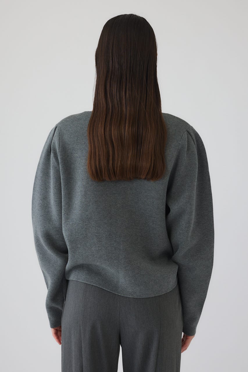 12/17- order start Neck parts knit tops GRY FREE