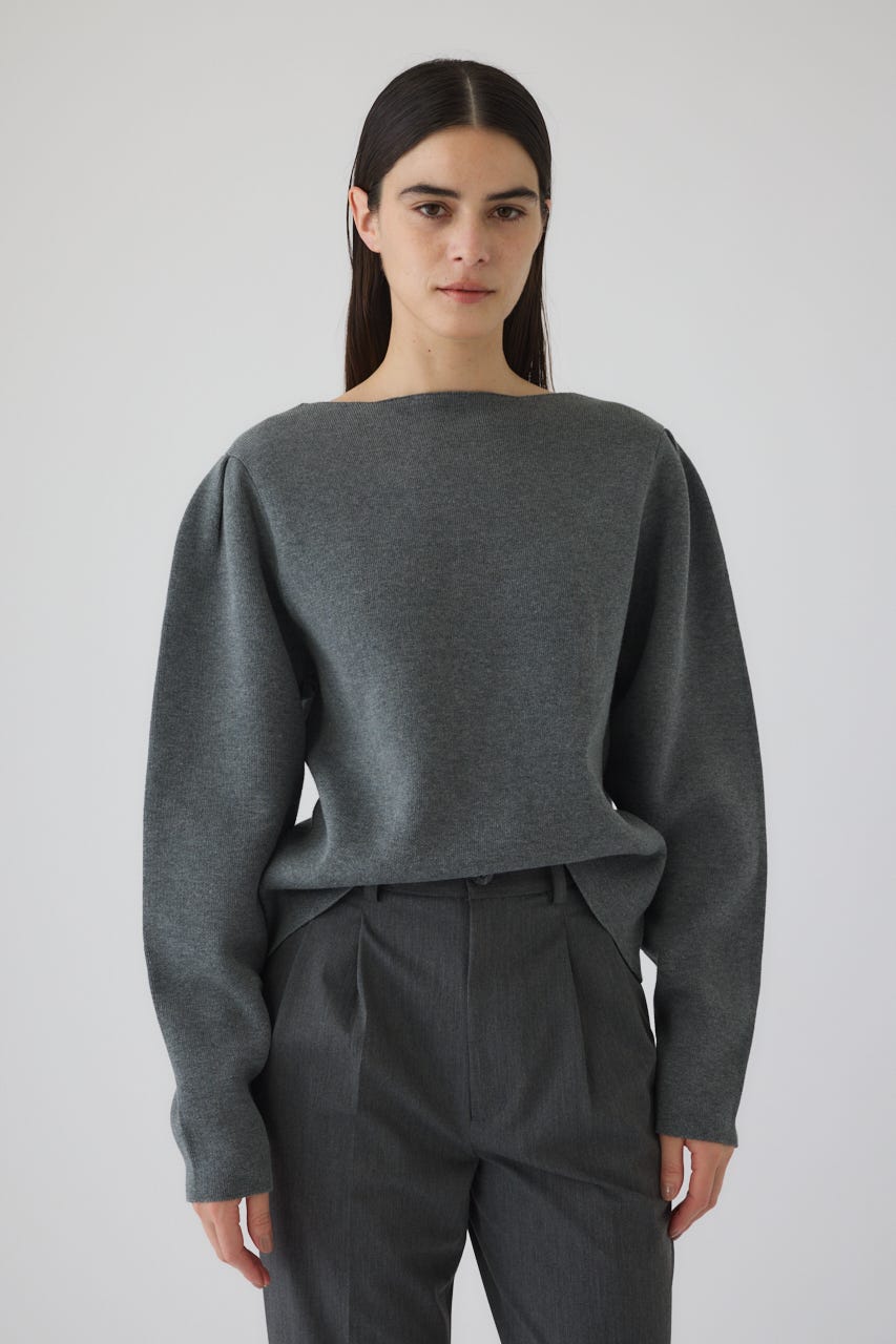 12/17- order start Neck parts knit tops GRY FREE