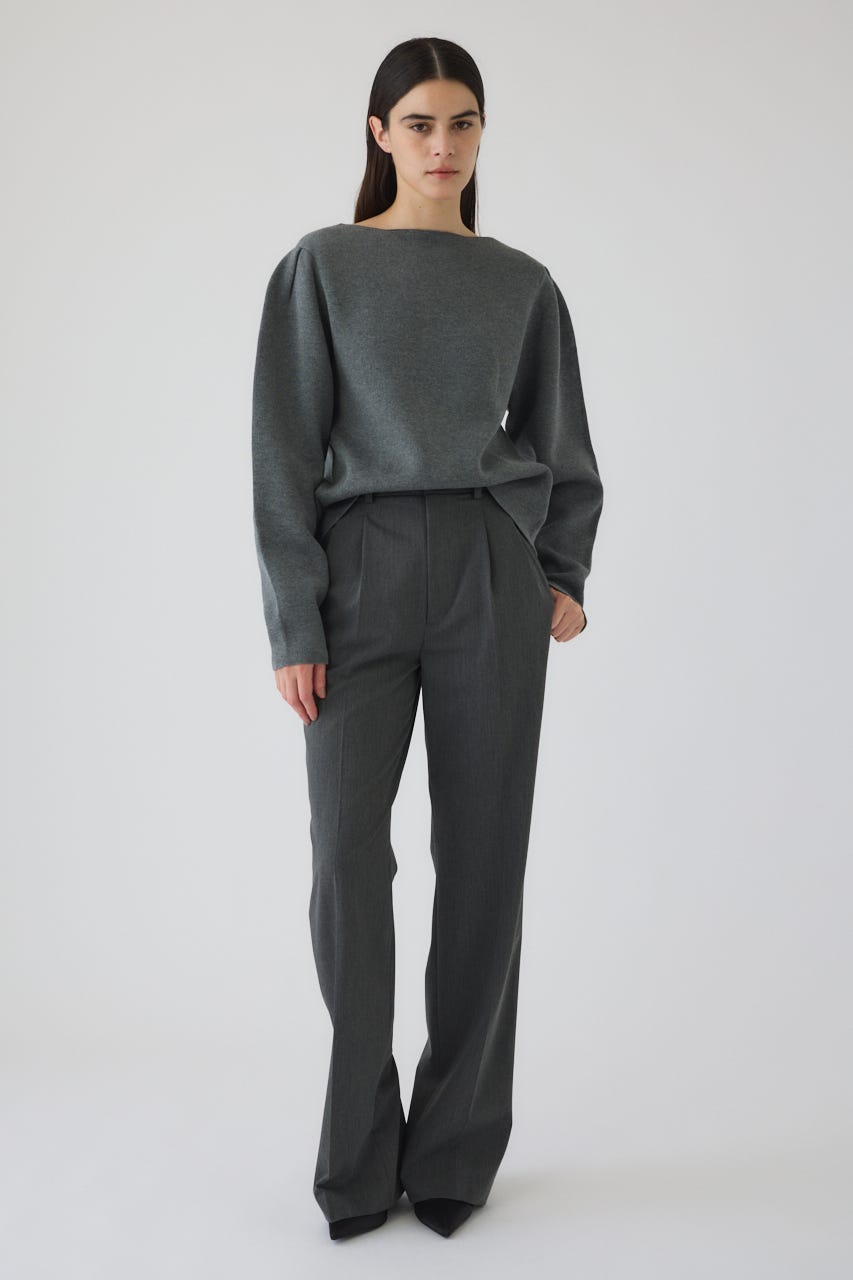 12/17- order start Neck parts knit tops GRY FREE