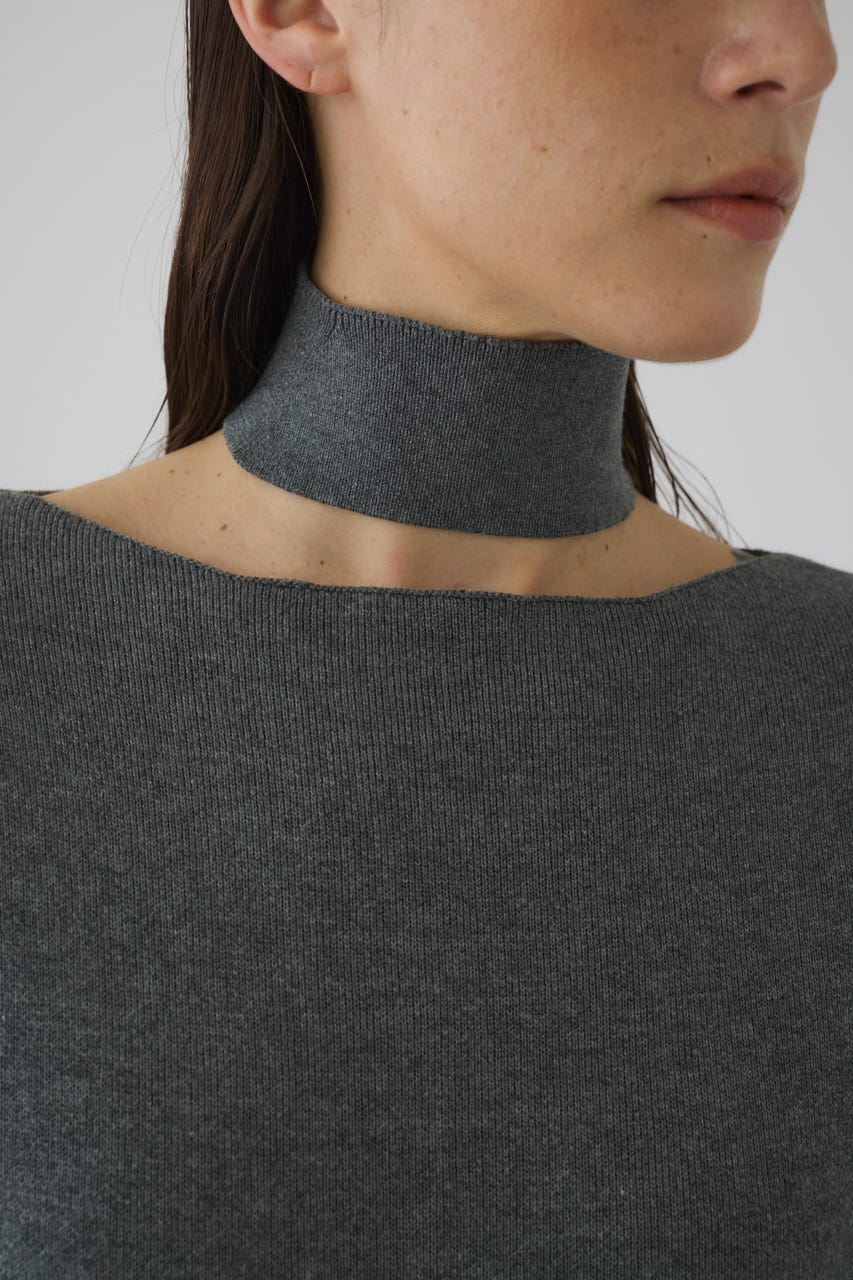 12/17- order start Neck parts knit tops GRY FREE
