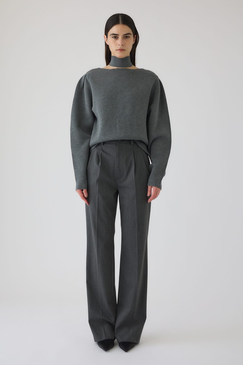 12/17- order start Neck parts knit tops GRY FREE