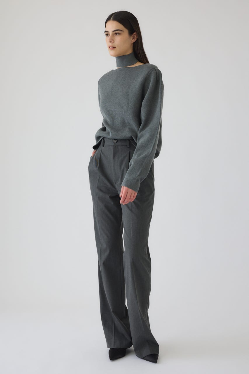 12/17- order start Neck parts knit tops GRY FREE