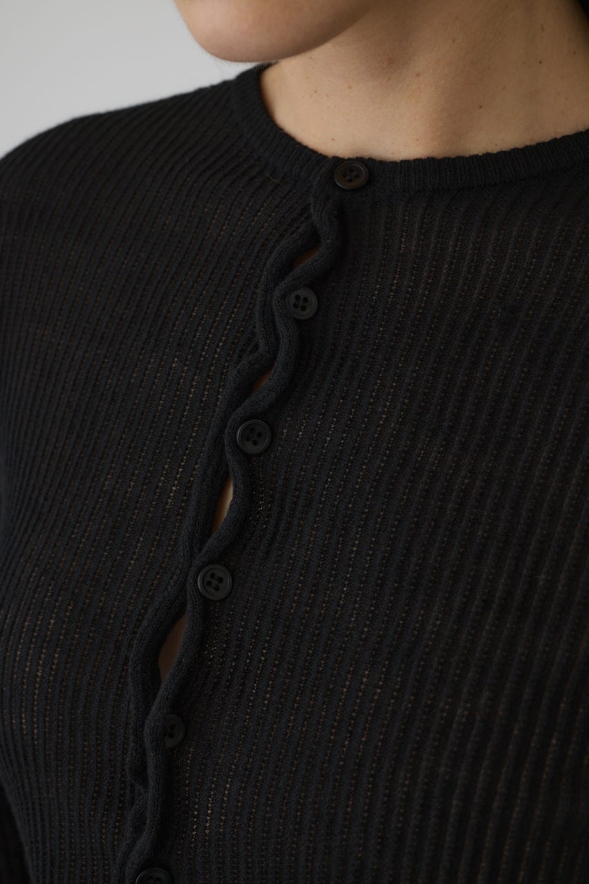 2/4- order start Sheer rib spring knit BLK FREE