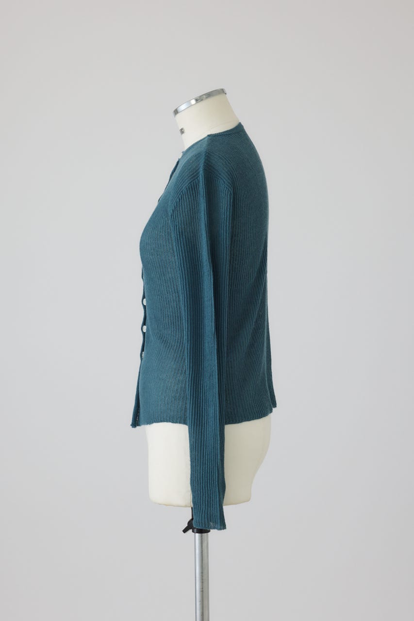 Sheer rib spring knit BLU FREE