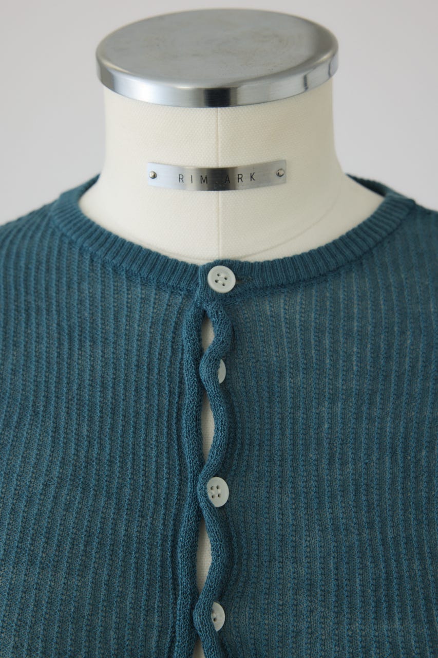 Sheer rib spring knit BLU FREE