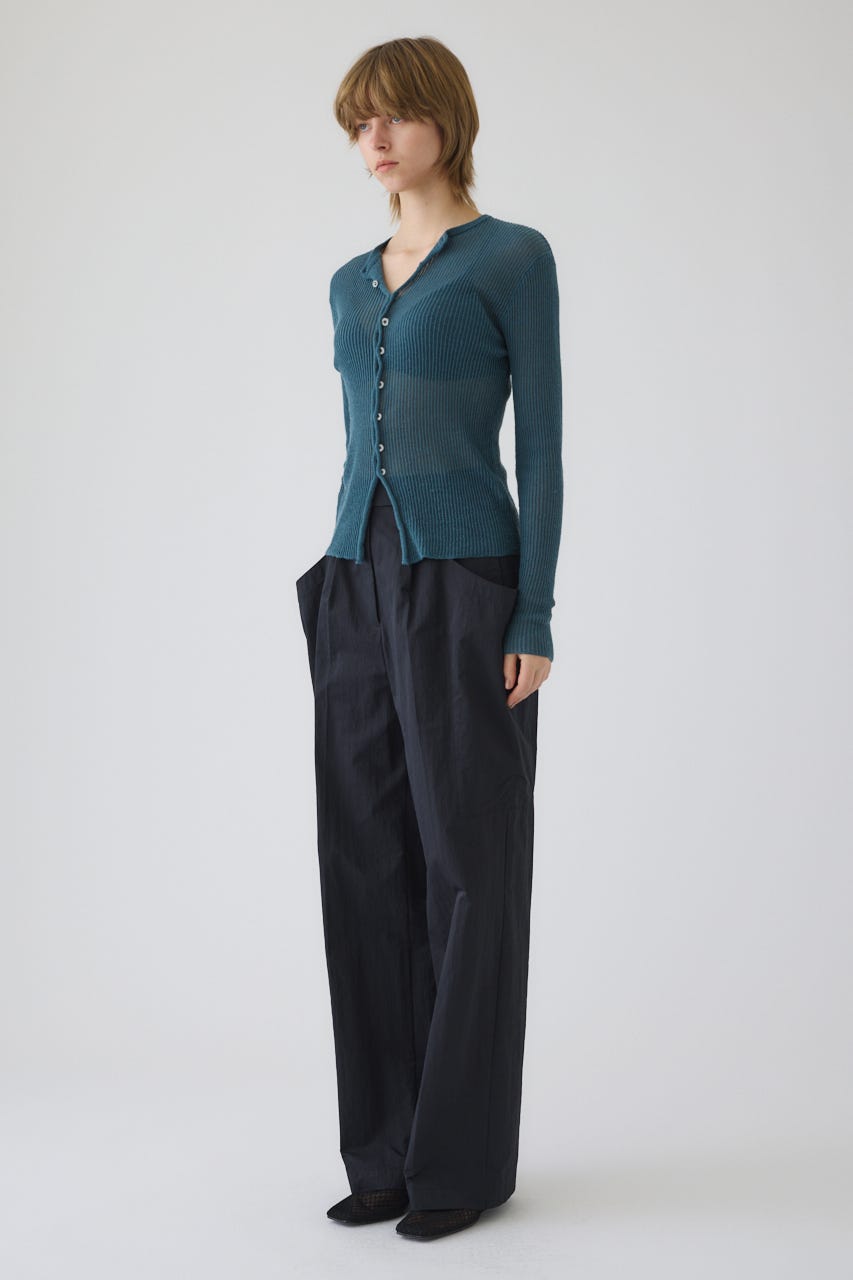 2/4- order start Sheer rib spring knit BLU FREE