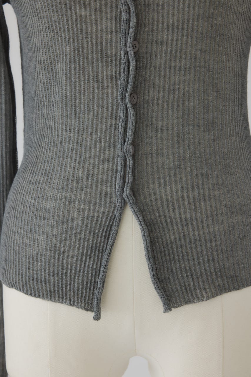 2/4- order start Sheer rib spring knit GRY FREE
