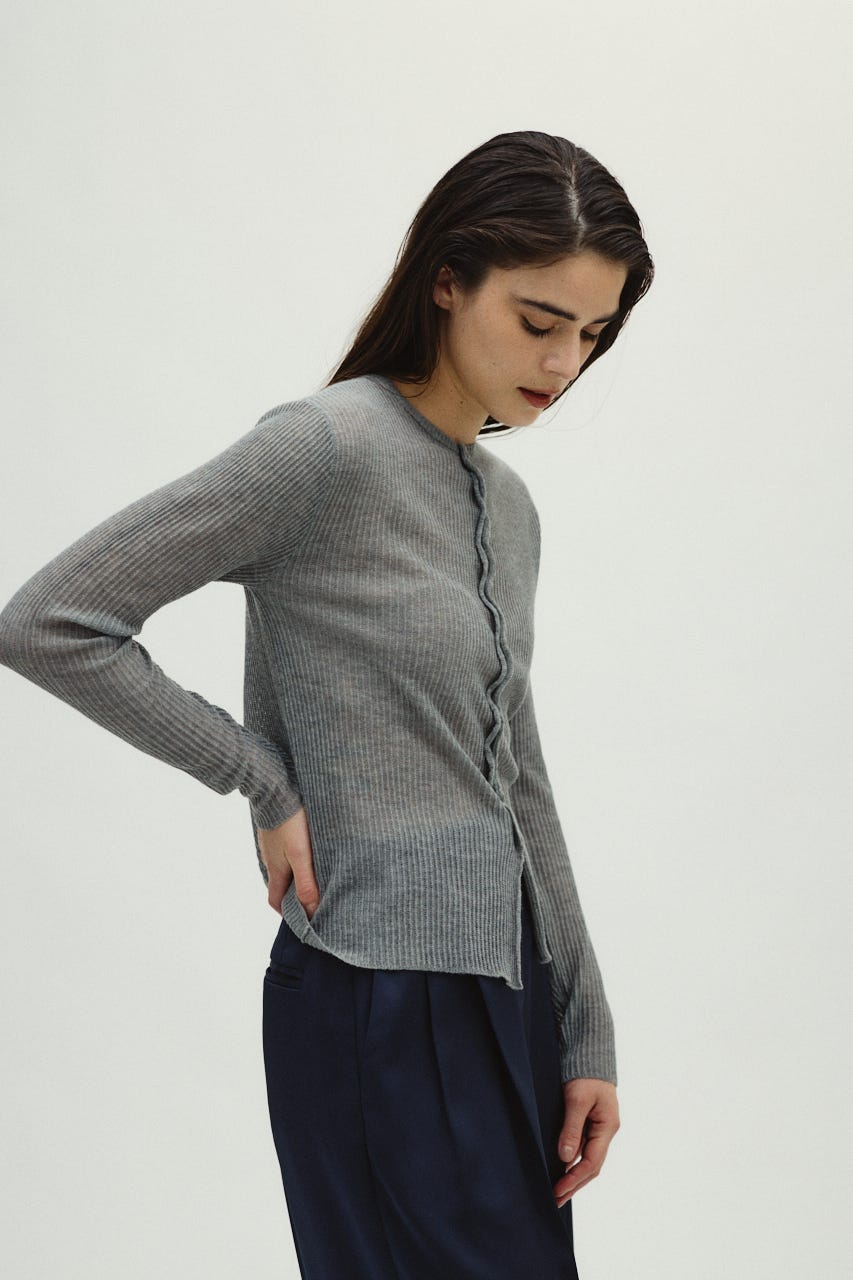 2/4- order start Sheer rib spring knit GRY FREE