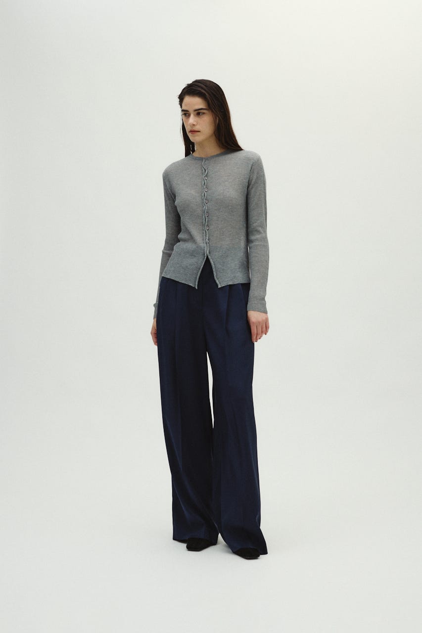 2/4- order start Sheer rib spring knit GRY FREE