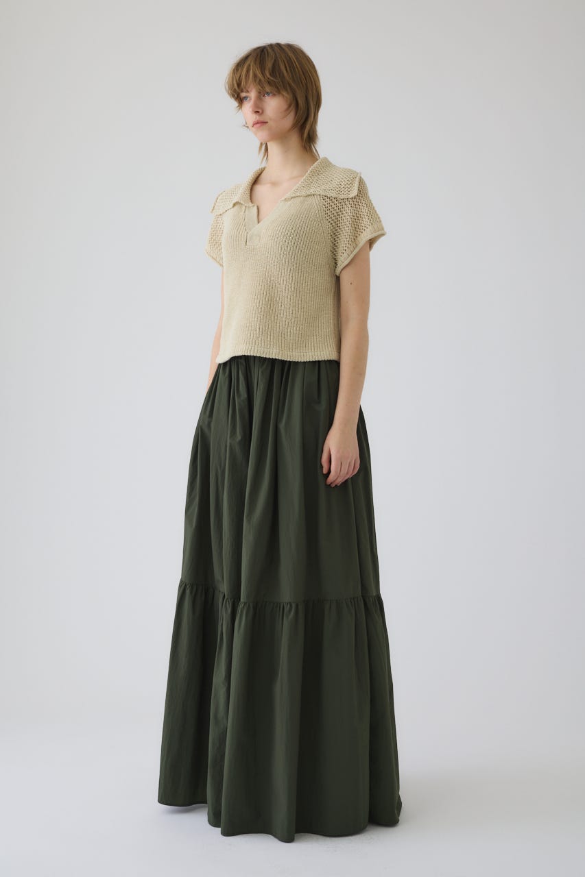 4/15- order start Linen mix open collar tops L/BEG FREE