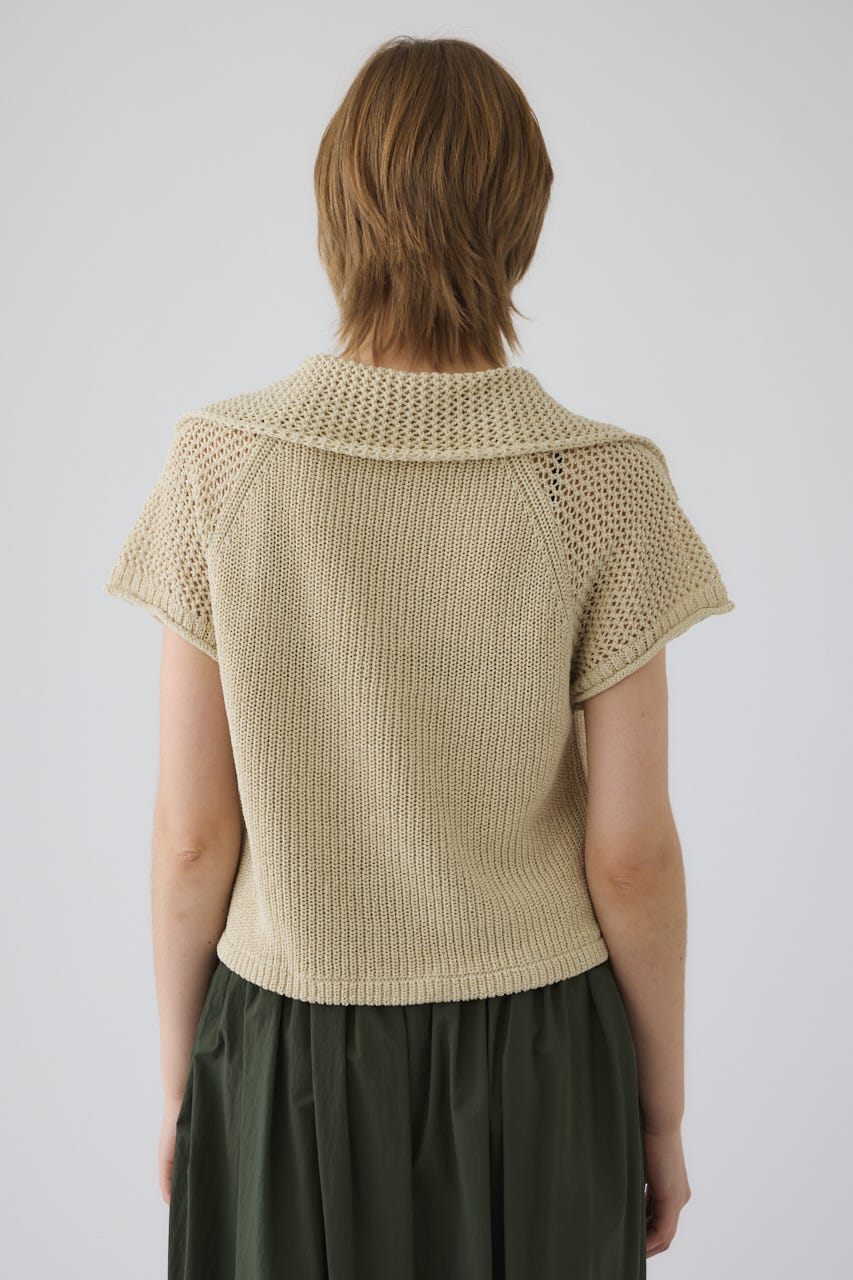 4/15- order start Linen mix open collar tops L/BEG FREE