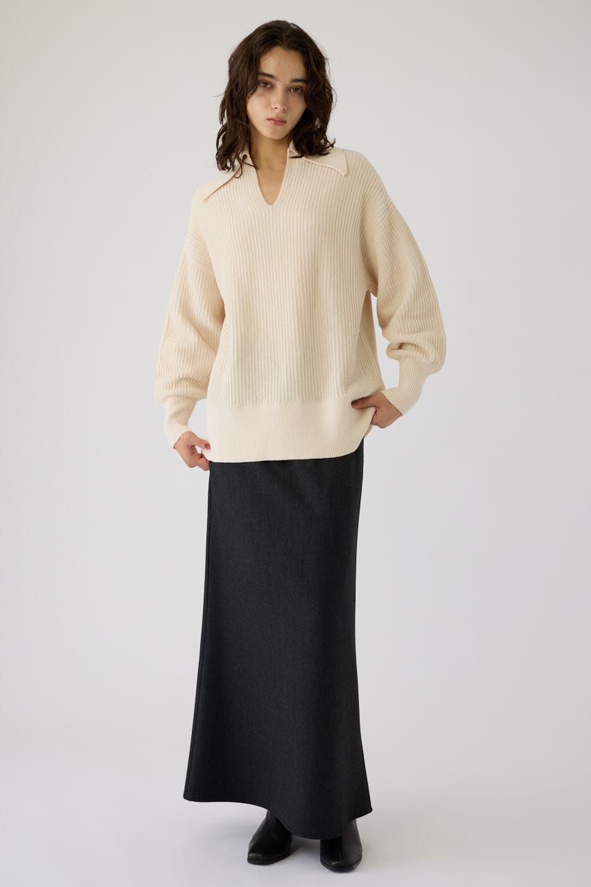 11/19- order start Basic collar rib pullover IVOY FREE