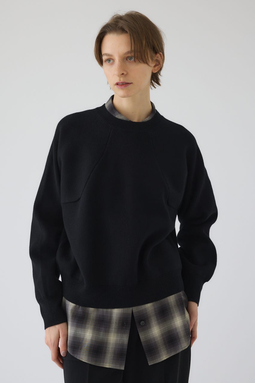 10/22- order start Elastic touch basic knit BLK FREE