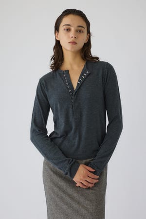 【PRE ORDER】Hook design silk blend knit