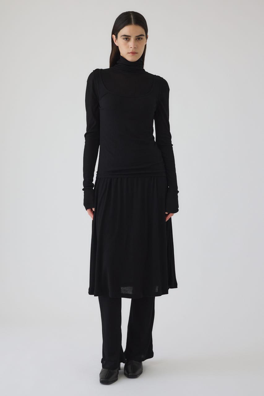 12/3- order start Fluffy touch jersey set tops BLK FREE