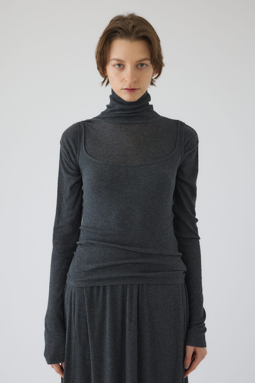 12/3- order start Fluffy touch jersey set tops C.GRY FREE