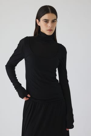 Fluffy touch jersey set tops