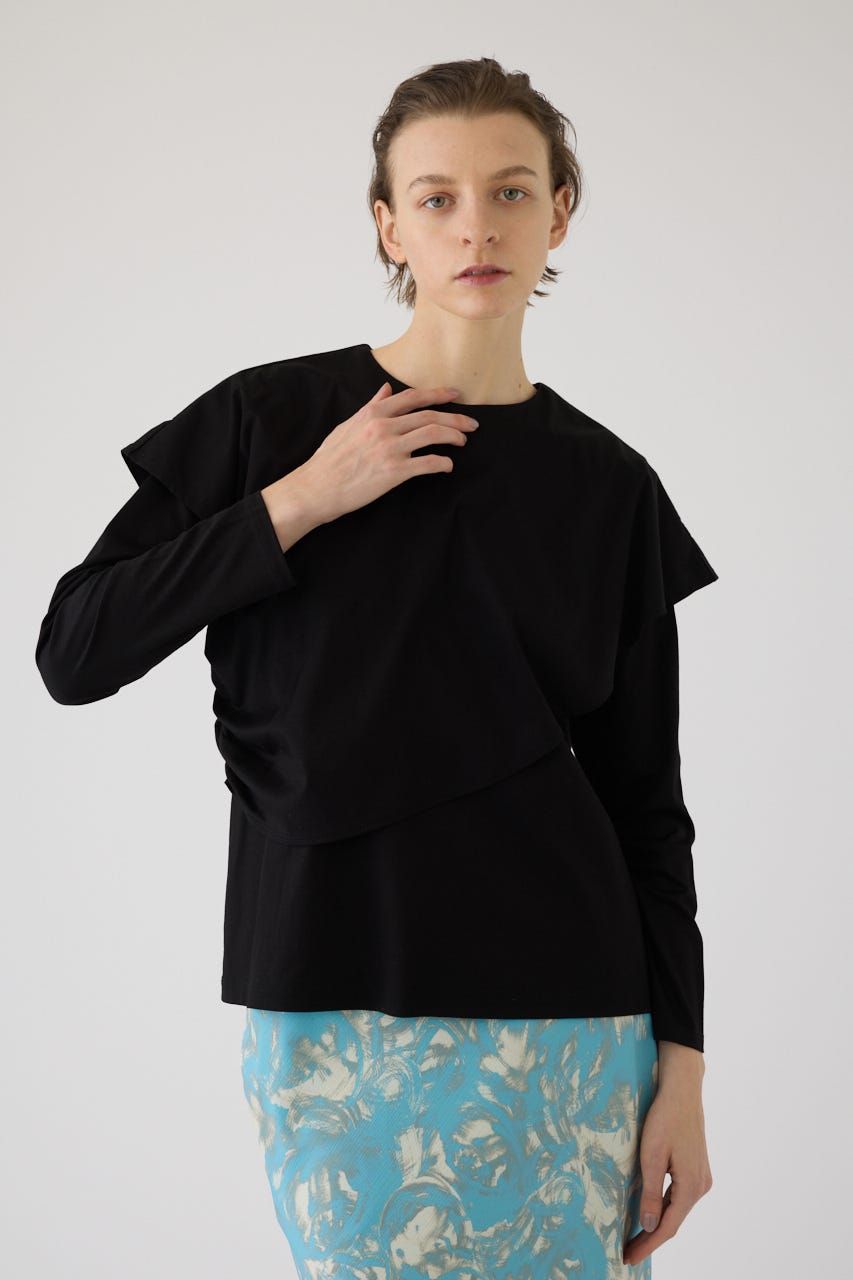 2/18- order start Layered gather cut tops BLK FREE