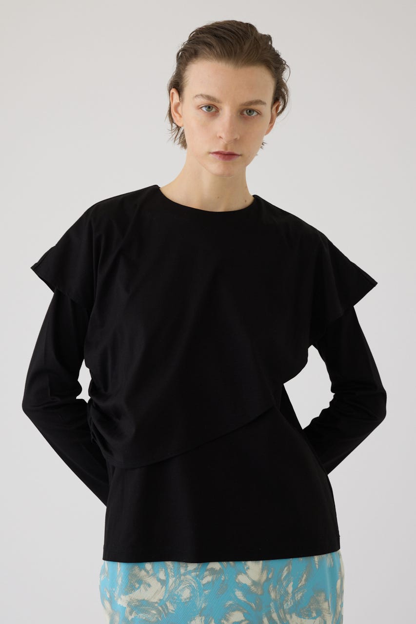 2/18- order start Layered gather cut tops BLK FREE