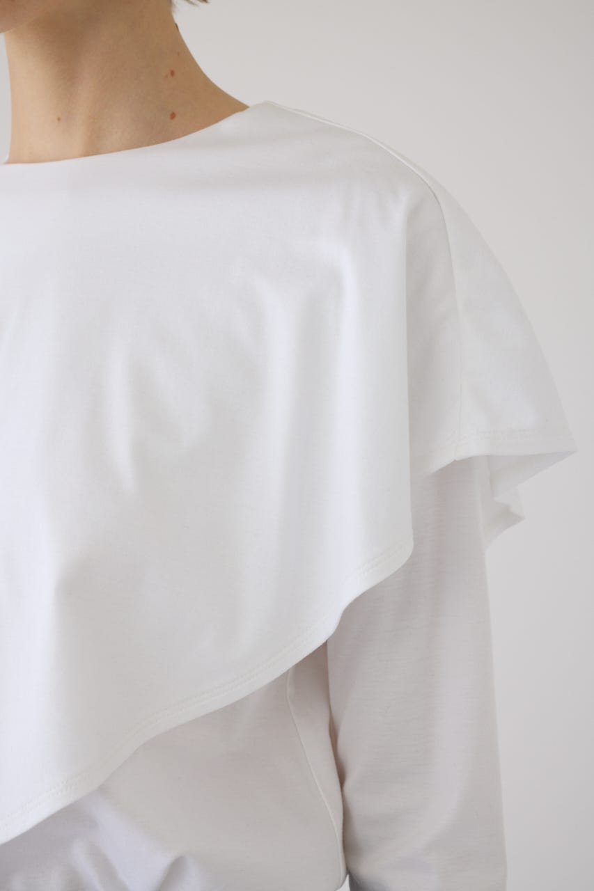 2/18- order start Layered gather cut tops WHT FREE