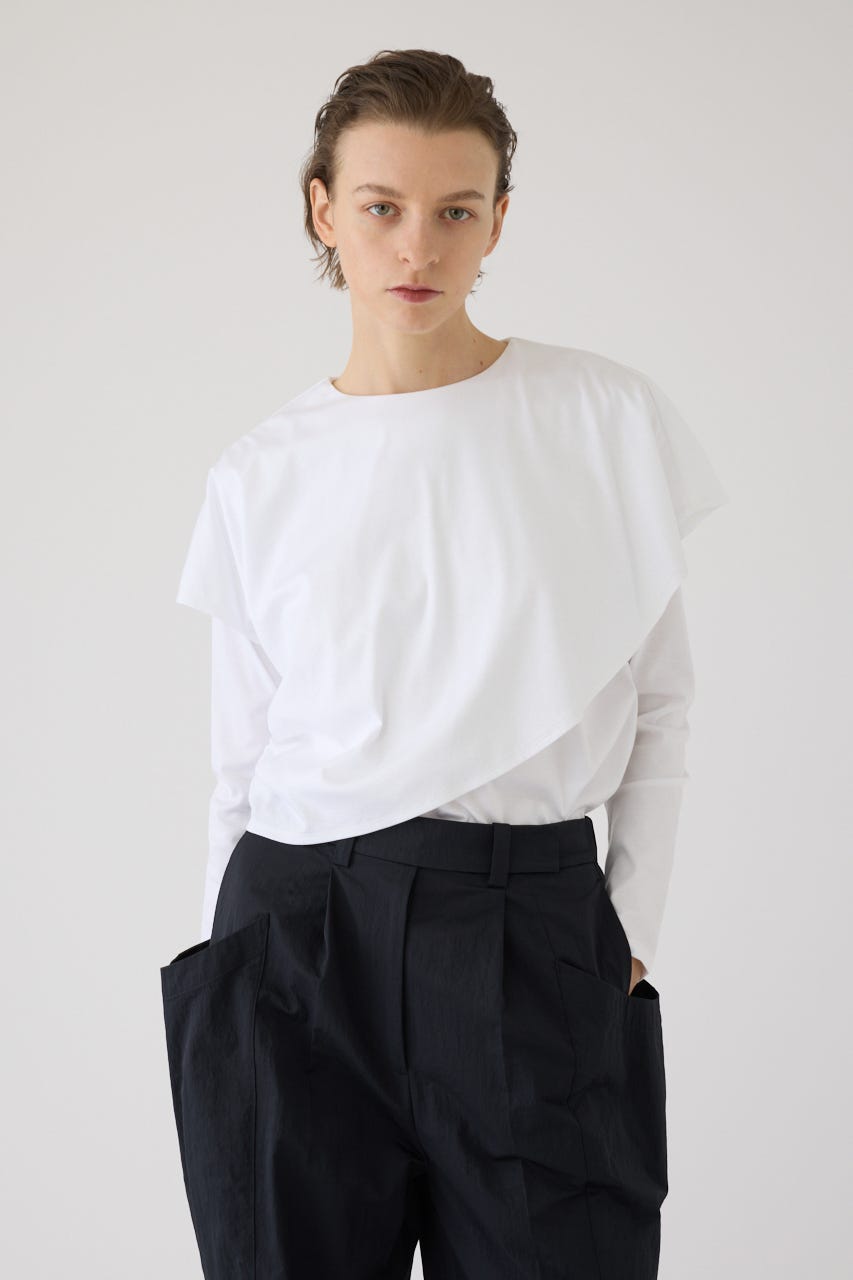 2/18- order start Layered gather cut tops WHT FREE