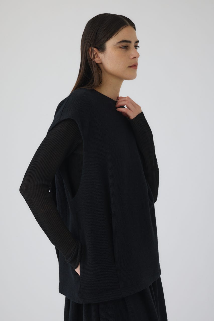 12/17- order start Front hole vest like tops BLK FREE