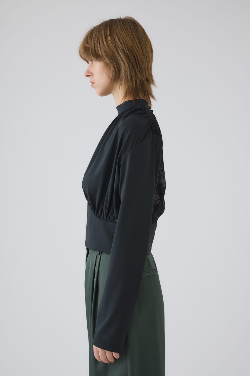 3/4 order start Hidden detail drape tops BLK 36