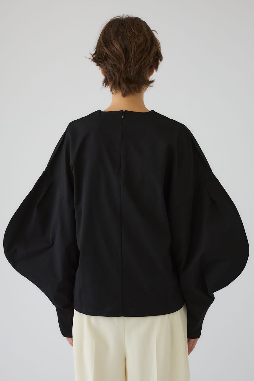 Curved line cotton tops BLK FREE