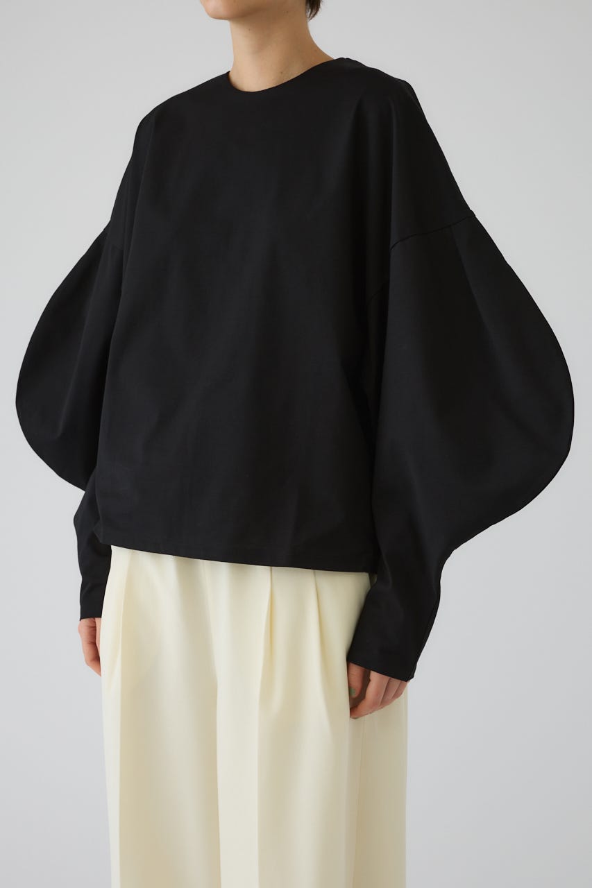 Curved line cotton tops BLK FREE