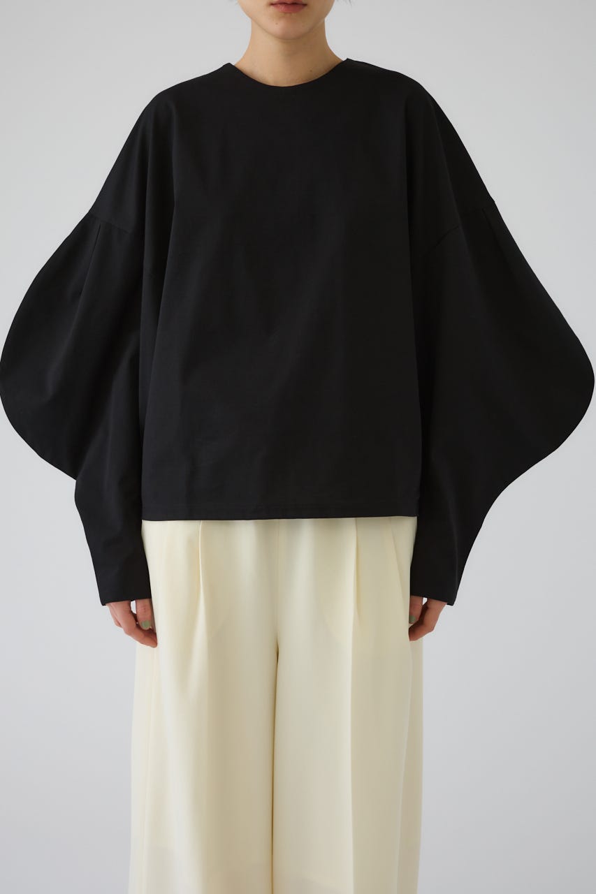 Curved line cotton tops BLK FREE