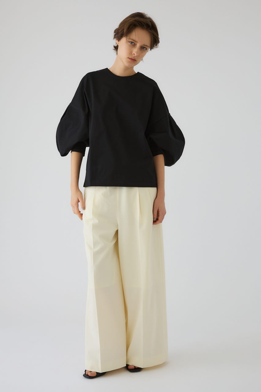 Curved line cotton tops BLK FREE