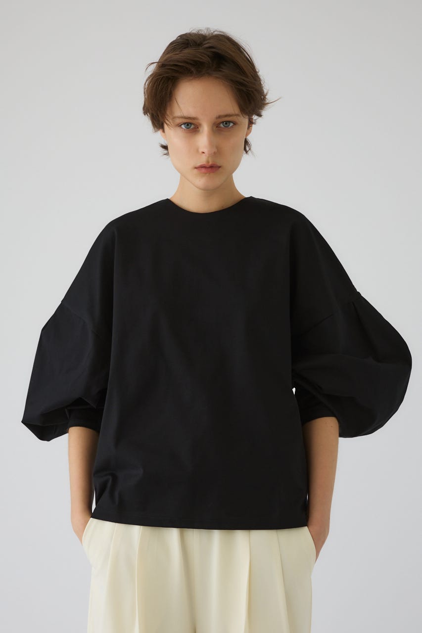 Curved line cotton tops BLK FREE