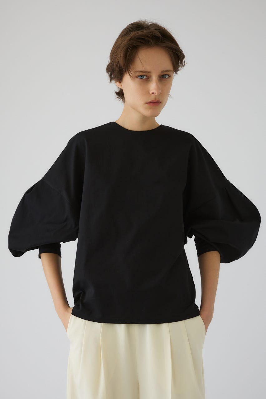 Curved line cotton tops BLK FREE